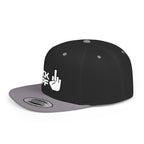 Flat Bill Snapback Hat — "F*** DPF" Embroidered Middle Finger Streetwear Cap