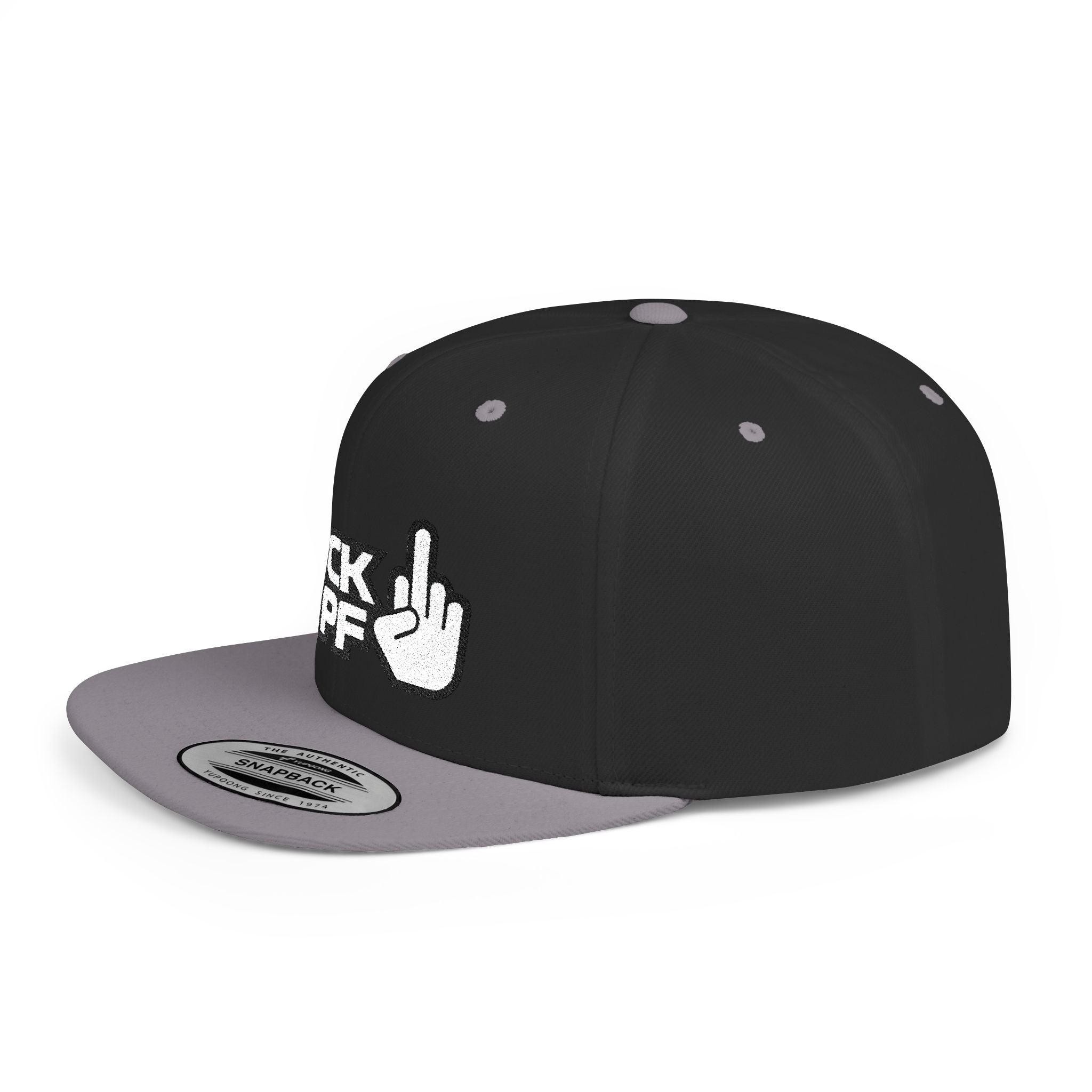 Flat Bill Snapback Hat — "F*** DPF" Embroidered Middle Finger Streetwear Cap