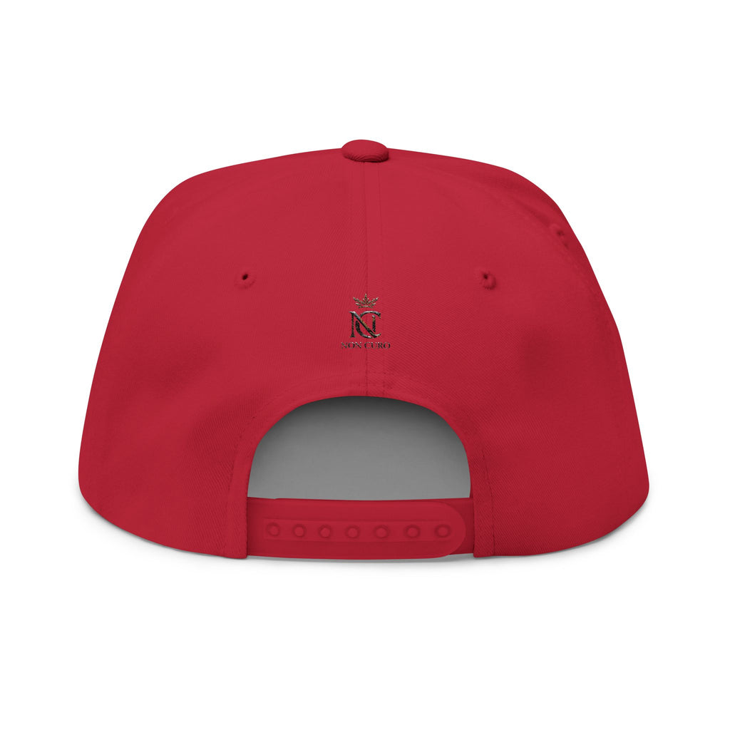Flat Bill Cap — "Good Girl" Embroidered Devil Girl Snapback