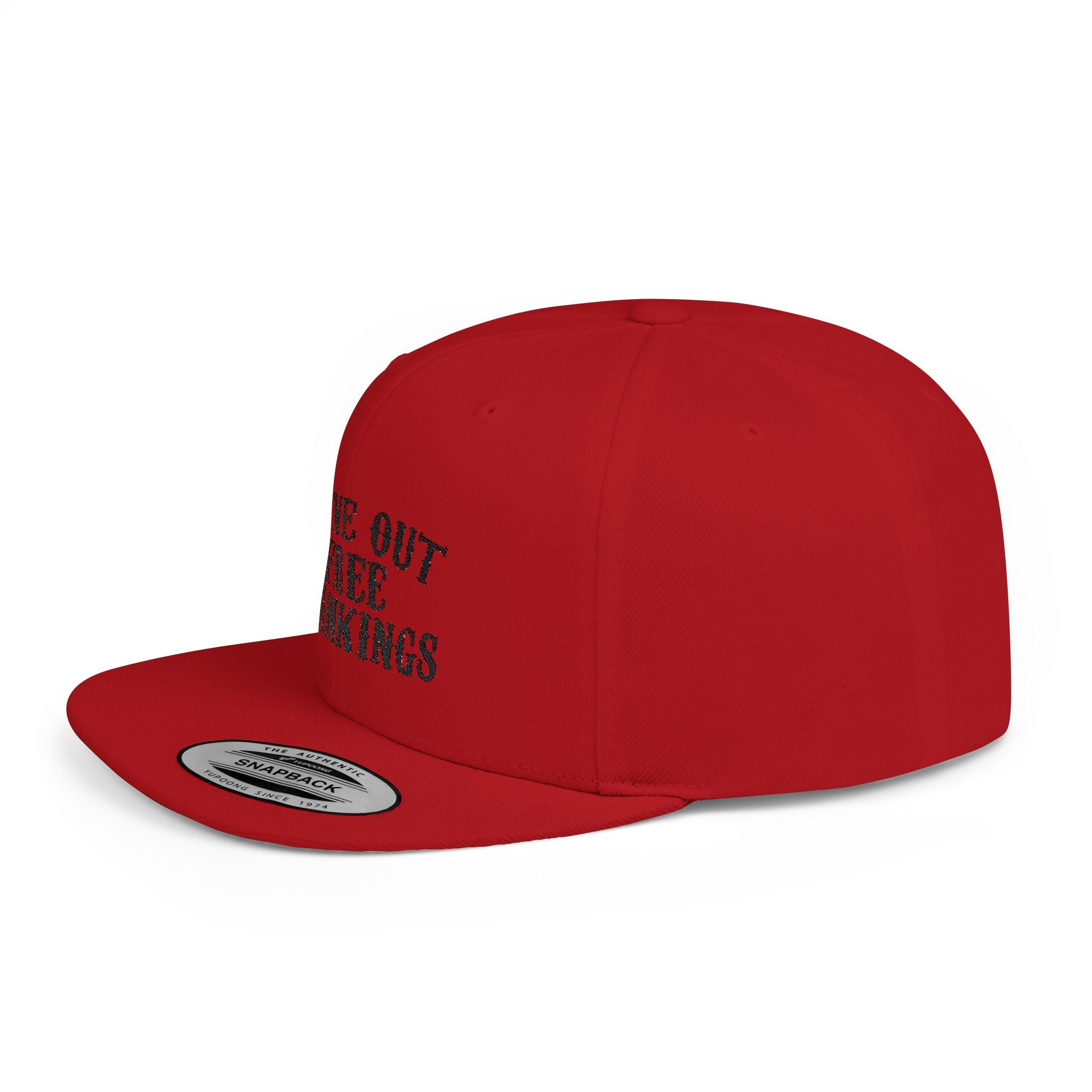 Snapback Hat — "I Give Out Free Spankings" Embroidered Flat Bill Cap
