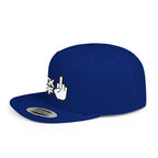 Flat Bill Snapback Hat — "F*** DPF" Embroidered Middle Finger Streetwear Cap