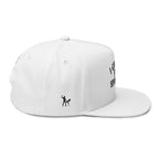 Flat Bill Cap — "I Give Out Free Spankings" Embroidered Snapback