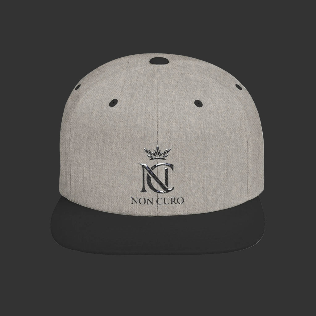 Laurel Crest Flat Bill Snapback Hat — Embroidered "NON CURO" Logo