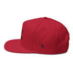 Flat Bill Cap — "I Give Out Free Spankings" Embroidered Snapback