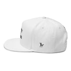 Flat Bill Cap — "I Give Out Free Spankings" Embroidered Snapback