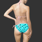Polka Dot "You Will Look Delicious" Bikini Swimsuit — NON CURO White/Black/Pink/Purple