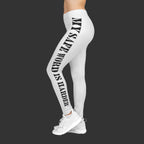 'My Safe Word Is Harder' Bold Side-Text Women's Casual Leggings
