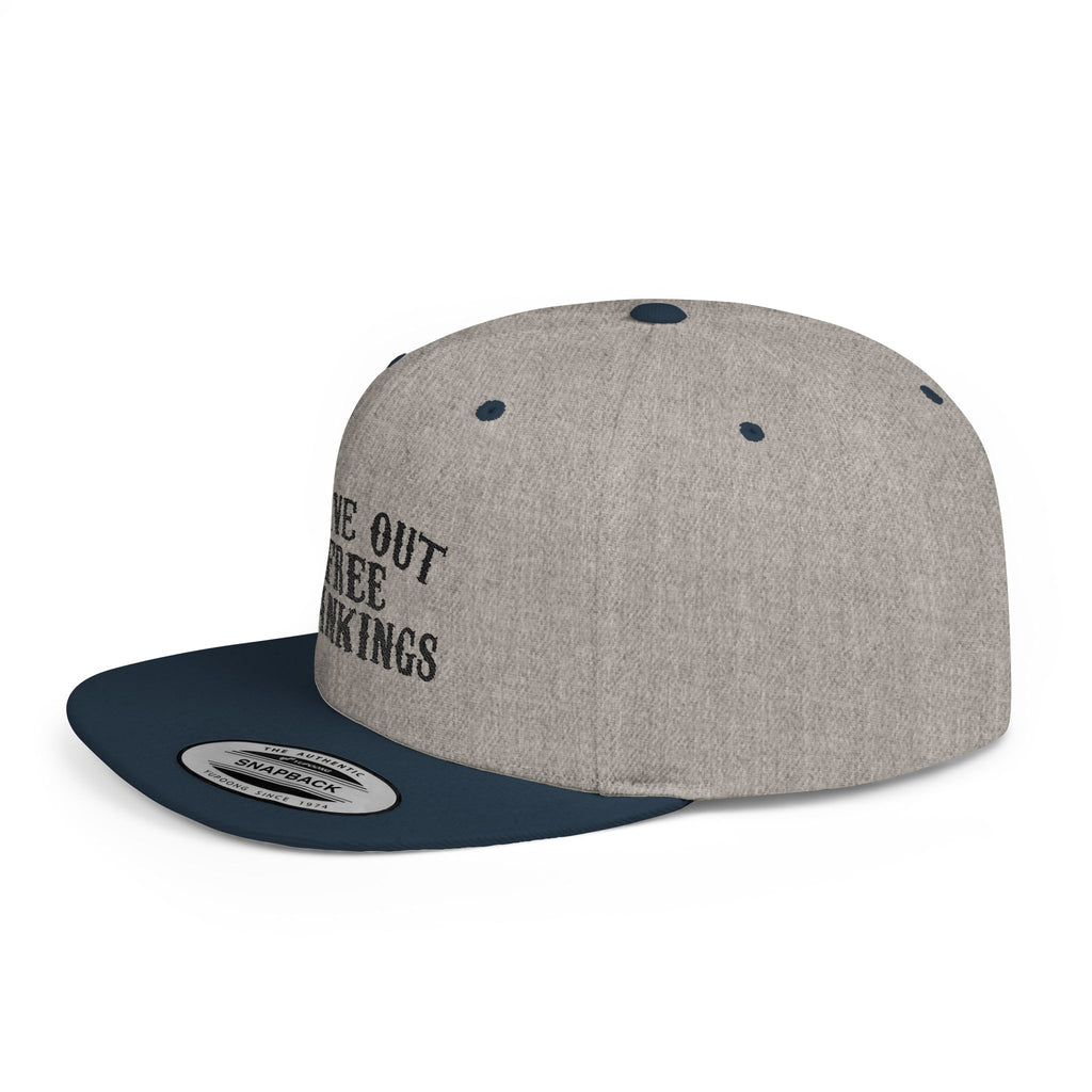 Snapback Hat — "I Give Out Free Spankings" Embroidered Flat Bill Cap