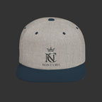 Laurel Crest Flat Bill Snapback Hat — Embroidered "NON CURO" Logo
