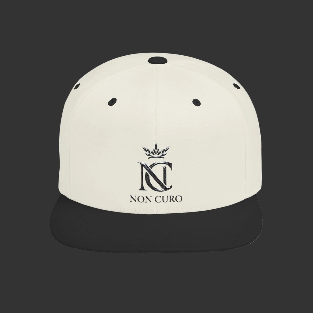 Laurel Crest Flat Bill Snapback Hat — Embroidered "NON CURO" Logo
