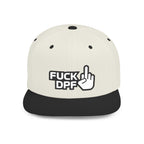 Flat Bill Snapback Hat — "F*** DPF" Embroidered Middle Finger Streetwear Cap
