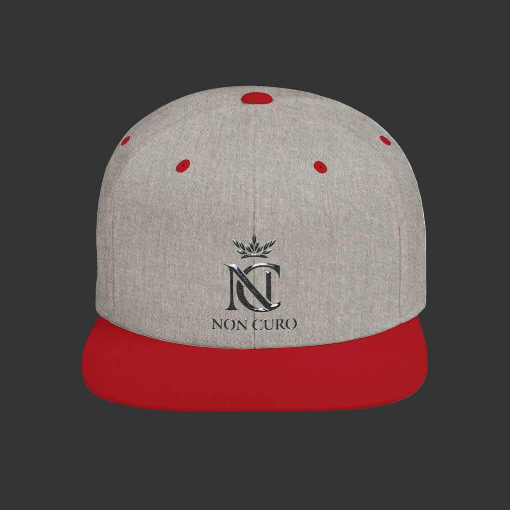 Laurel Crest Flat Bill Snapback Hat — Embroidered "NON CURO" Logo