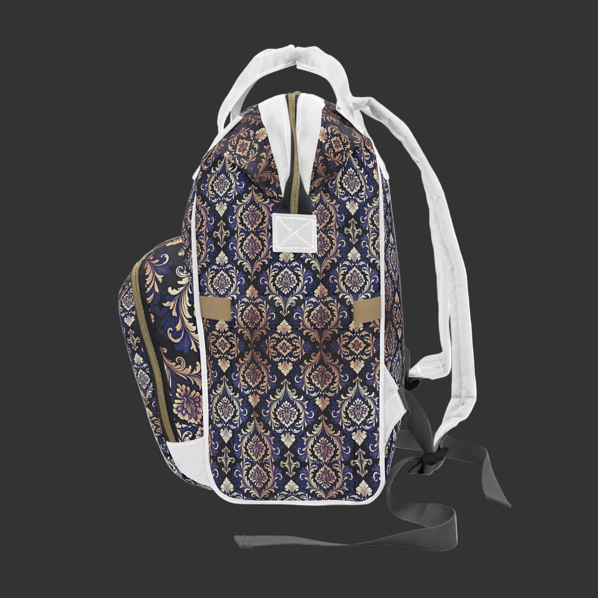 Stylish Mom Diaper Backpack — Multifunctional High-Resolution Pattern
