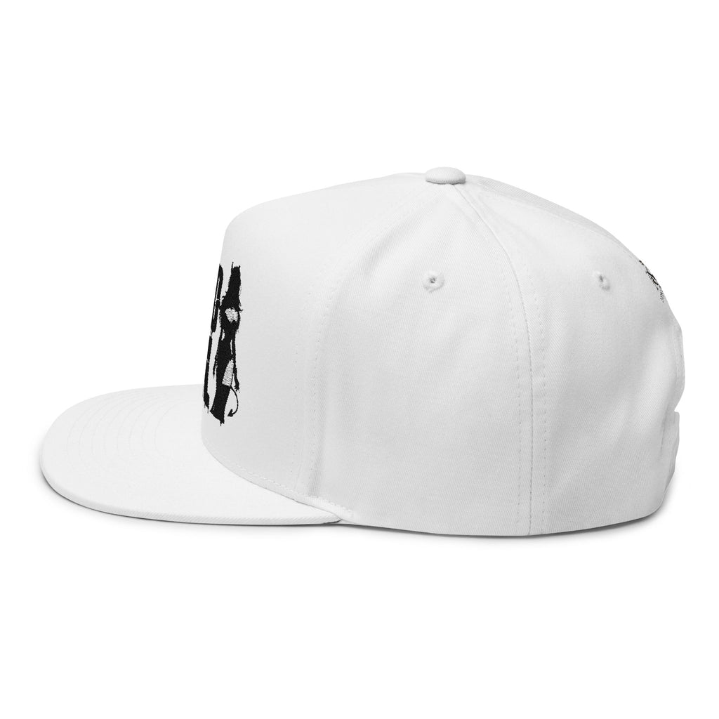 Flat Bill Cap — "Good Girl" Embroidered Devil Girl Snapback