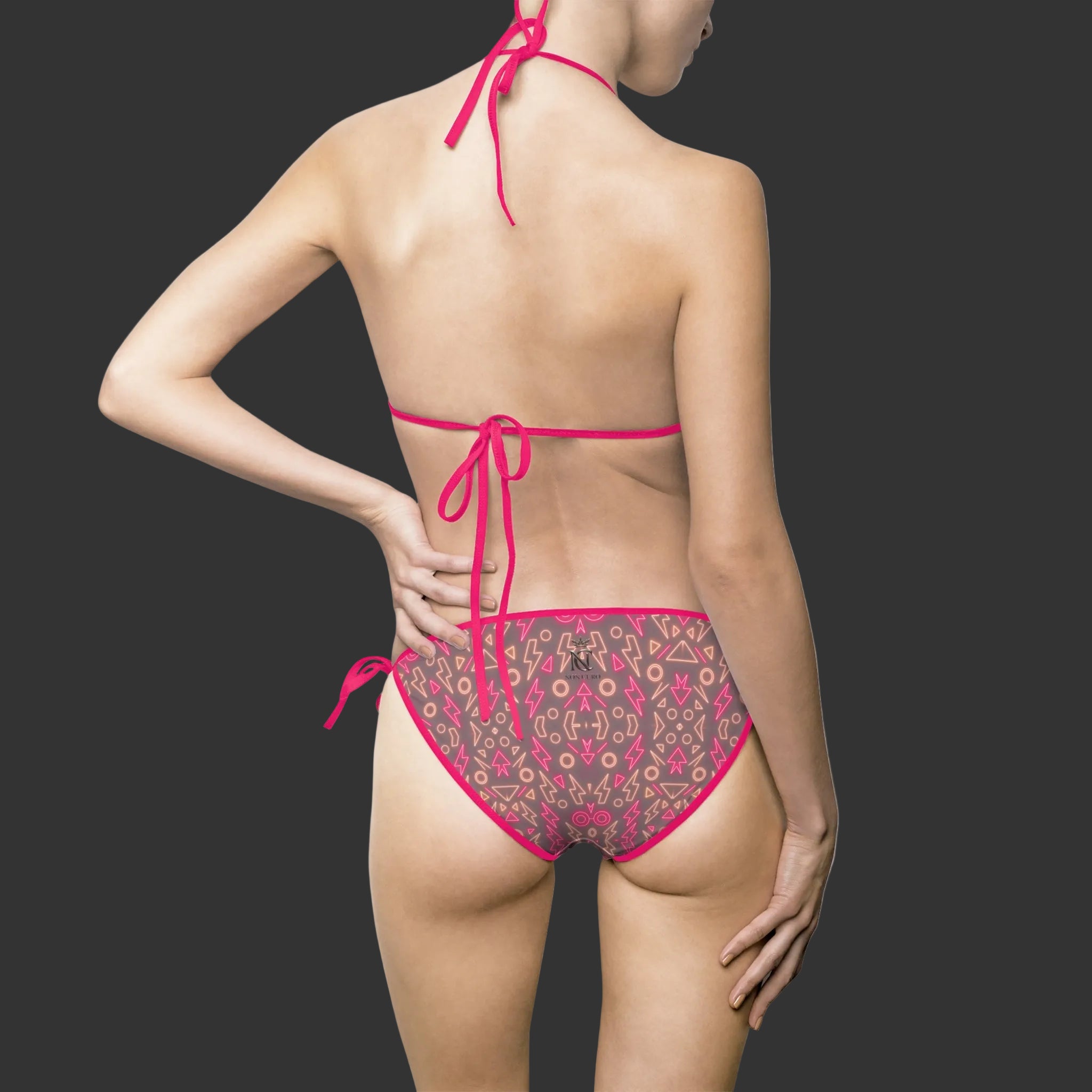 Neon Soft-Color Original Art Women's Bikini — High-Res Summer Swimwear