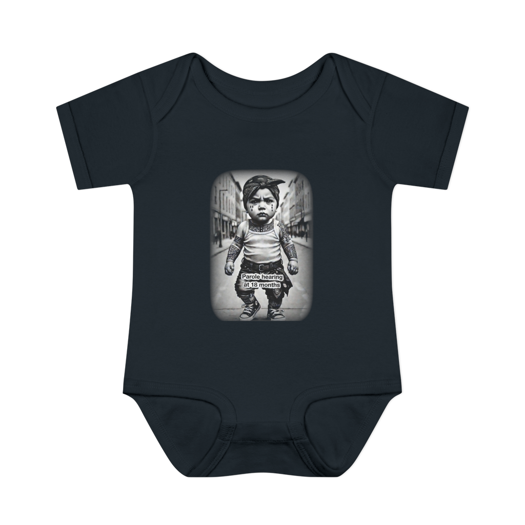 INFANT BODYSUIT  "FRESH OUT THE PIN" BABY WITH TATTOOS
