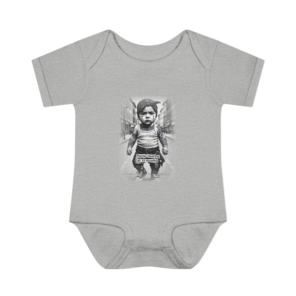 INFANT BODYSUIT  "FRESH OUT THE PIN" BABY WITH TATTOOS