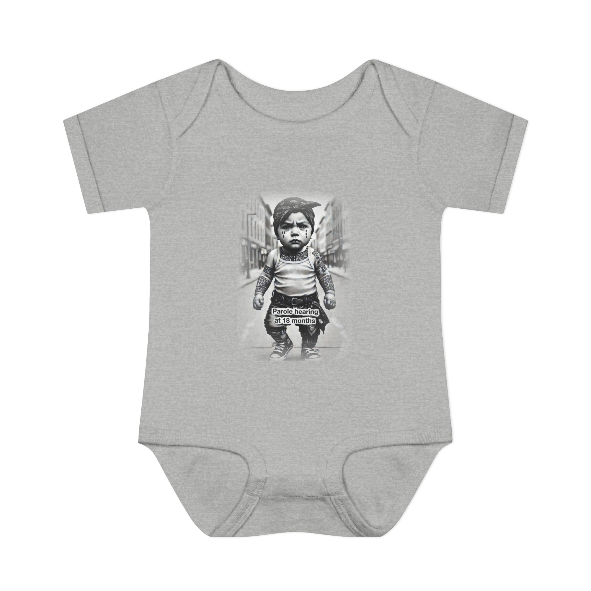 INFANT BODYSUIT  "FRESH OUT THE PIN" BABY WITH TATTOOS