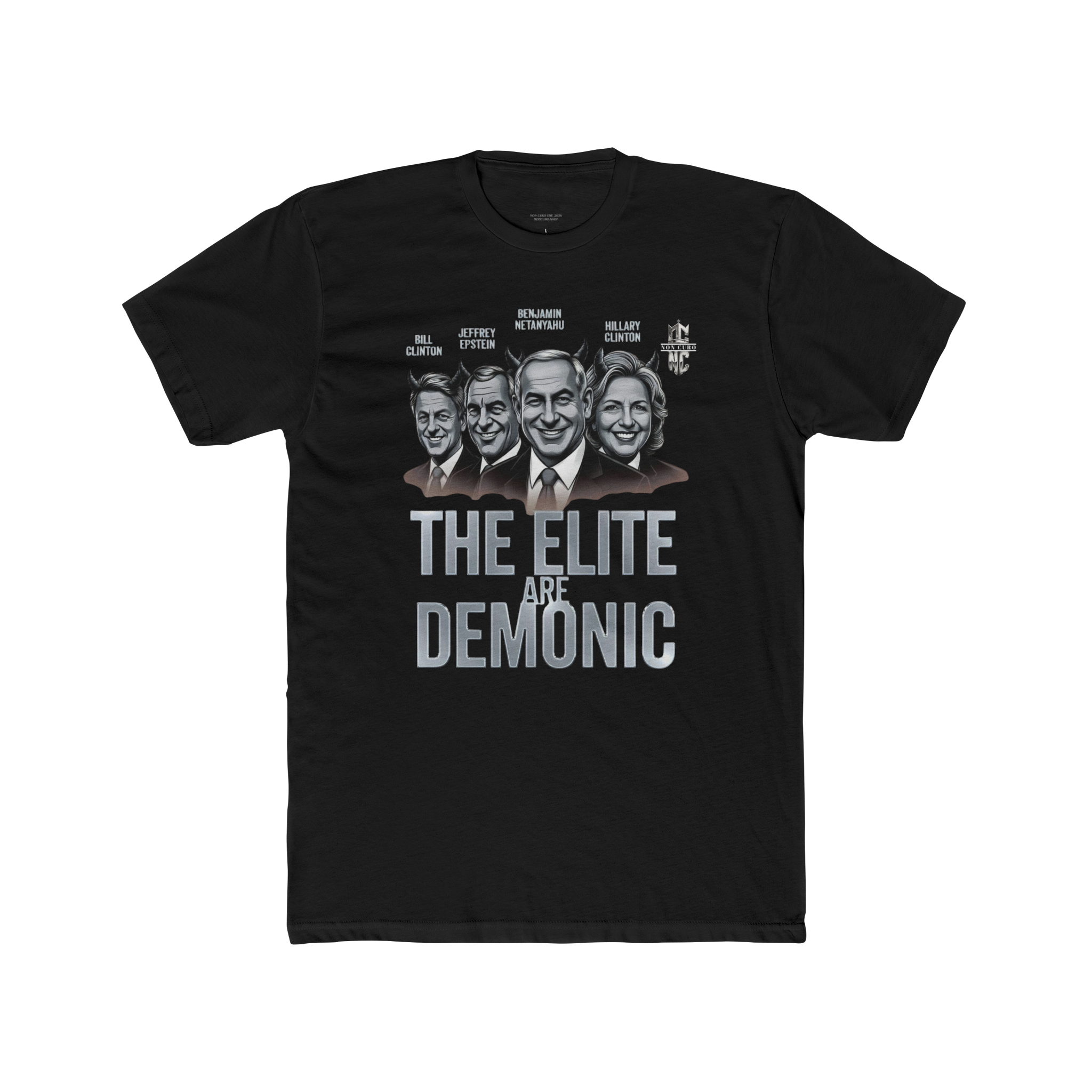 'THE ELITE ARE DEMONIC' SATANIC CABAL GRAPHIC SHIRT