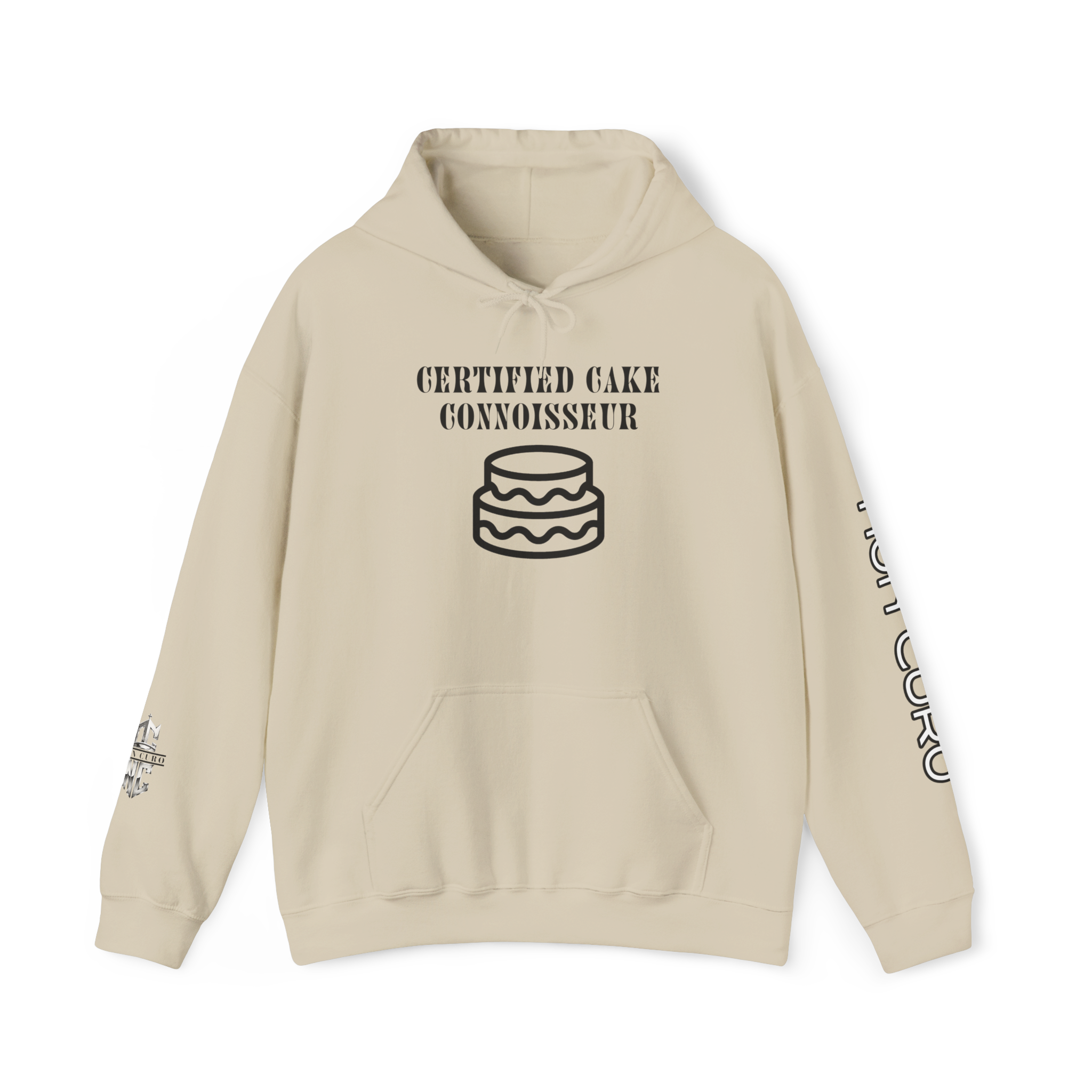 CERTIFIED CAKE CONNOISSEUR HOODIE — GIRL OUTLINE "NICE ASS" GRAPHIC