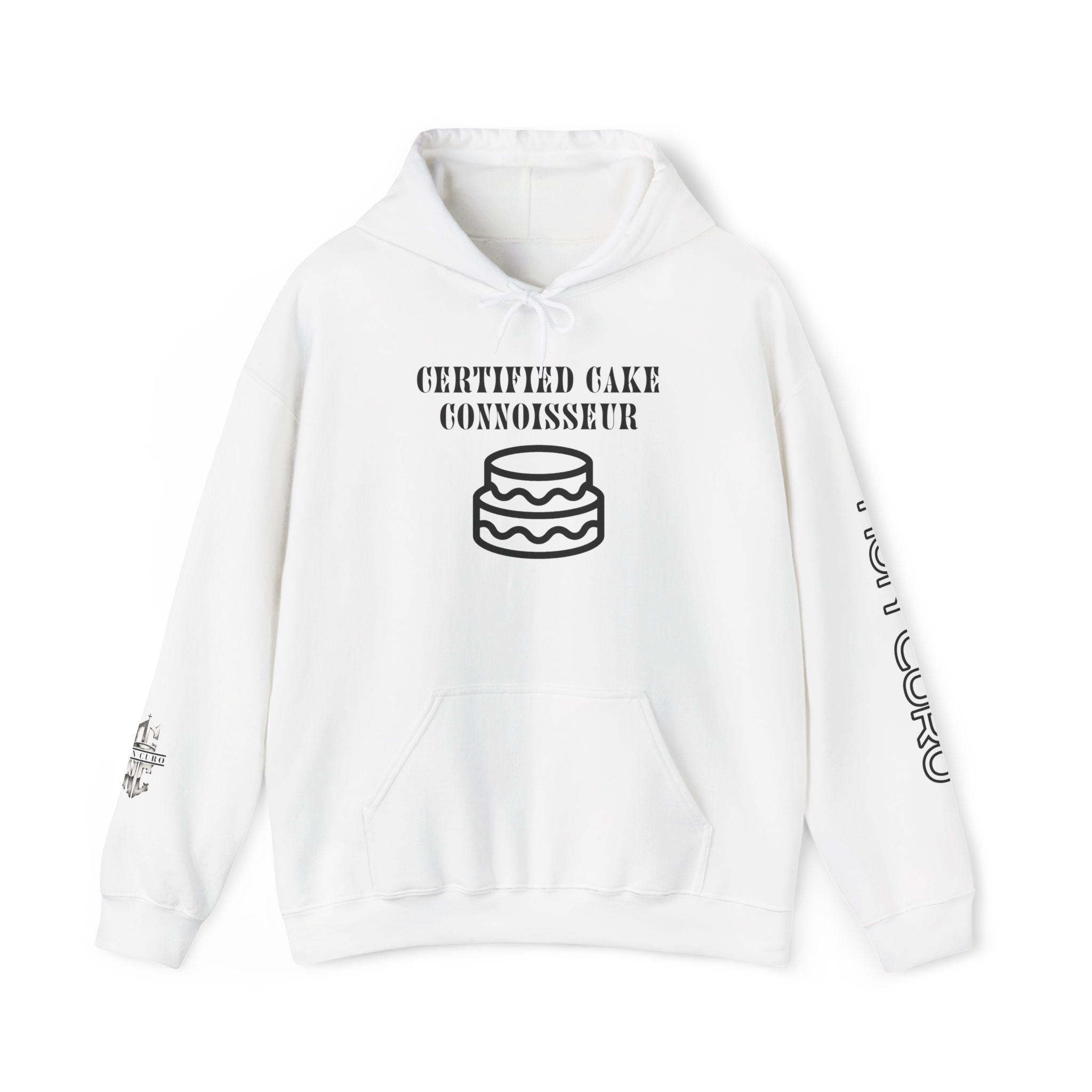 CERTIFIED CAKE CONNOISSEUR HOODIE — GIRL OUTLINE "NICE ASS" GRAPHIC