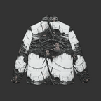 "NON CURO" WOMEN'S PUFFER JACKET — "STRANGER THINGS"  SETTING ALL OVER PRINT