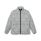 "NON CURO" WOMEN'S PUFFER JACKET —WHITE CIRCUIT-BOARD WINTER COAT
