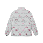"NON CURO" WOMEN'S PUFFER JACKET —WHITE CIRCUIT-BOARD WINTER COAT