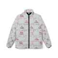 "NON CURO" WOMEN'S PUFFER JACKET —WHITE CIRCUIT-BOARD WINTER COAT
