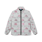 "NON CURO" WOMEN'S PUFFER JACKET —WHITE CIRCUIT-BOARD WINTER COAT