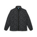 "NON CURO" Women's Puffer Jacket —Circuit-Board Black