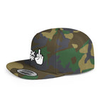 Flat Bill Snapback Hat — "F*** DPF" Embroidered Middle Finger Streetwear Cap