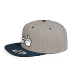 Flat Bill Snapback Hat — "F*** DPF" Embroidered Middle Finger Streetwear Cap