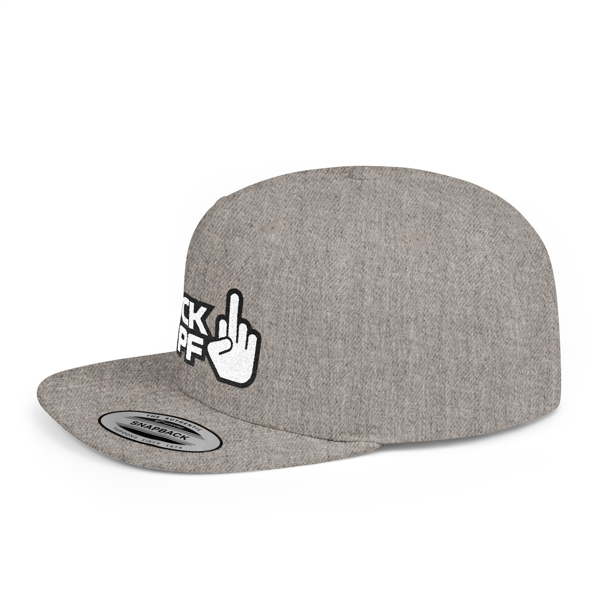 Flat Bill Snapback Hat — "F*** DPF" Embroidered Middle Finger Streetwear Cap