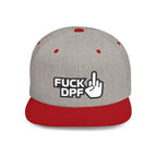 Flat Bill Snapback Hat — "F*** DPF" Embroidered Middle Finger Streetwear Cap