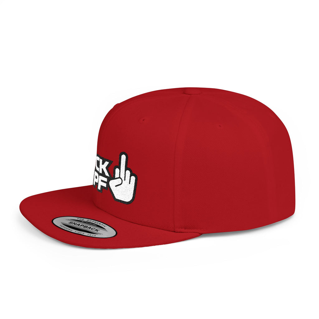 Flat Bill Snapback Hat — "F*** DPF" Embroidered Middle Finger Streetwear Cap