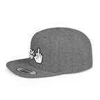 Flat Bill Snapback Hat — "F*** DPF" Embroidered Middle Finger Streetwear Cap