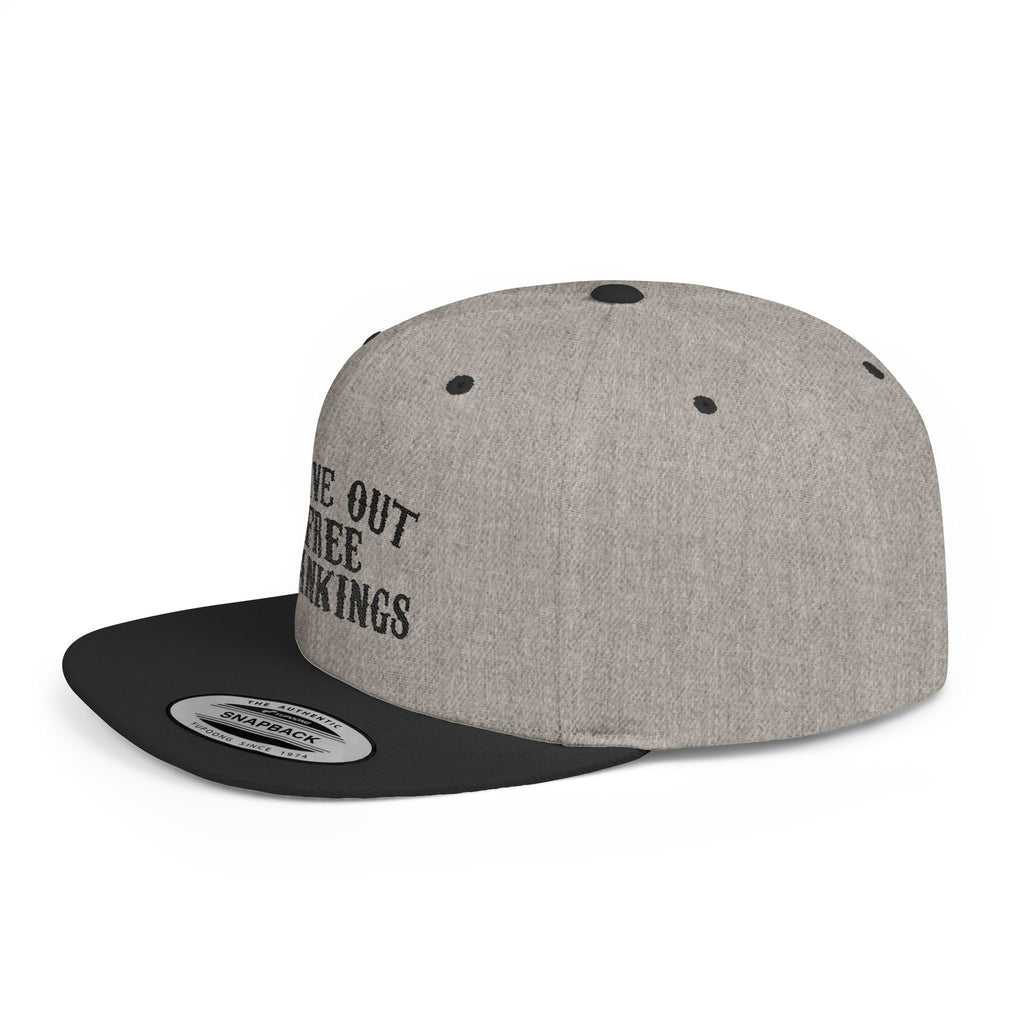 Snapback Hat — "I Give Out Free Spankings" Embroidered Flat Bill Cap
