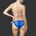 Electric Blue Floral Bikini — Floral Pool & Vegas Swimwear for Tanned Skin