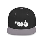 Flat Bill Snapback Hat — "F*** DPF" Embroidered Middle Finger Streetwear Cap