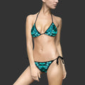 Hawaii Floral Bikini Swimsuit — Bright Teal Tropical String Bikini