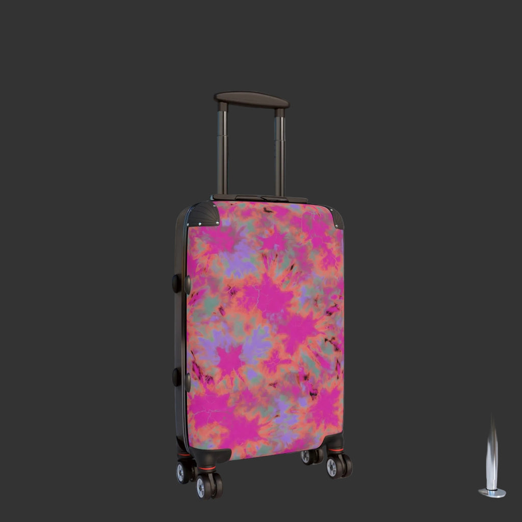 Tie-Dye Carry-On Suitcase — Mon Chéri Pink & Blue Chic Travel Luggage