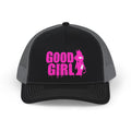 Good Girl Trucker Cap — Pink Graphic Snapback Hat