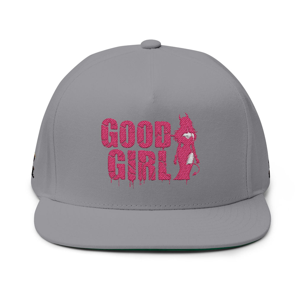 Good Girl Embroidered Flat Bill Cap