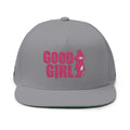 Good Girl Embroidered Flat Bill Cap