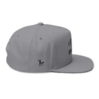 Flat Bill Cap — "I Give Out Free Spankings" Embroidered Snapback