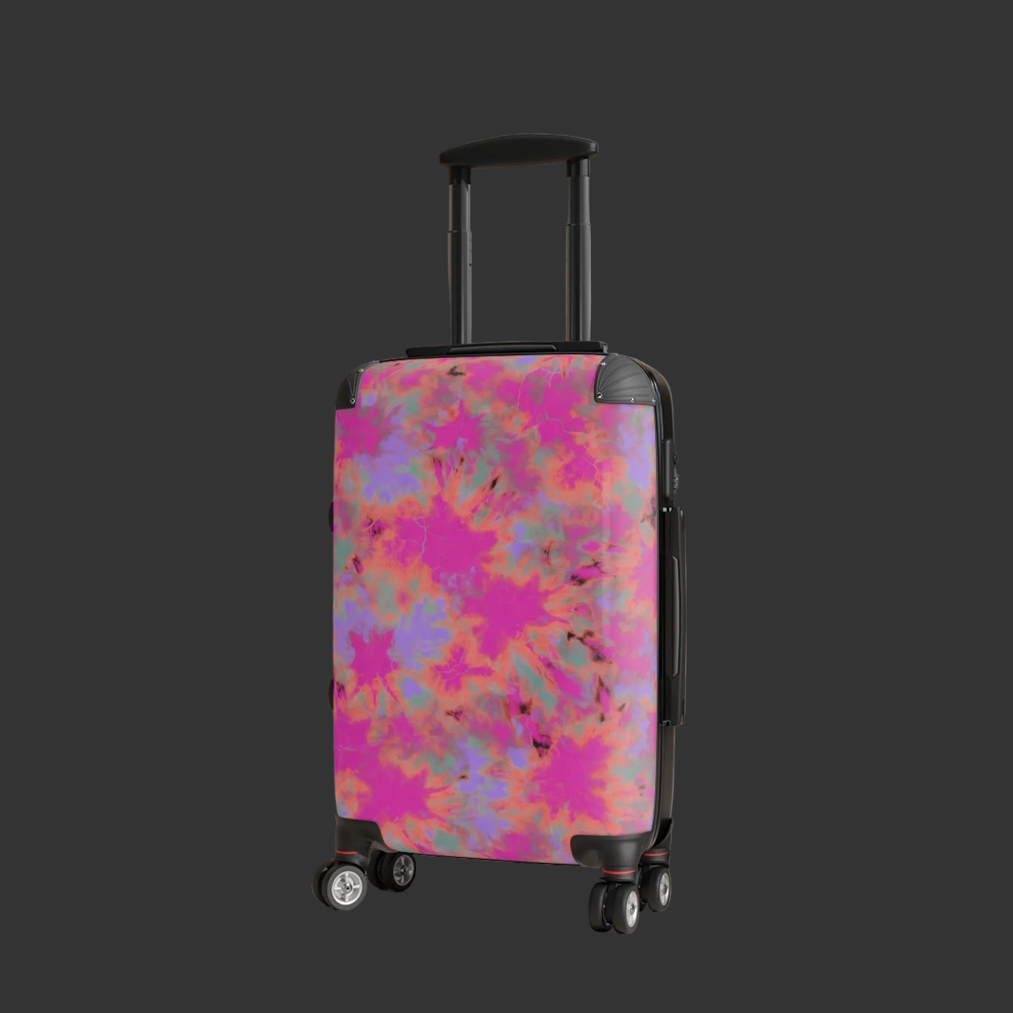 Tie-Dye Carry-On Suitcase — Mon Chéri Pink & Blue Chic Travel Luggage