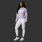 Unisex Lavender Cloud Tie-Dye Hoodie | All-Over Print Purple Cotton Pullover